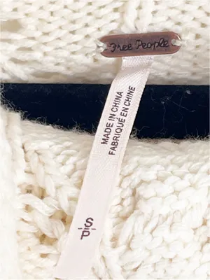 FREE PEOPLE For The Love Of Cables Knit Sweater Cream Turtleneck Sweater Dress thumbnail 3