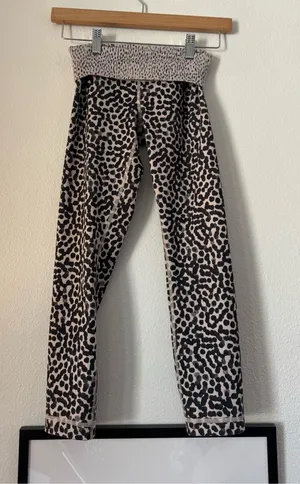 lululemon athletica Leopard Print High-Rise Leggings in Light tan and Black thumbnail 1