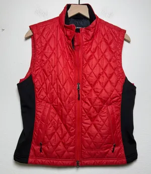 Marmot Women Polyester Vest Large Red Quilted‎ Full Zip Puffer Sleeveless Jacket thumbnail 1
