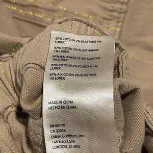 Urban Outfitters Pants Cargo Y2K Utility 90s Streetwear Elastic Waist Tan 24 thumbnail 3