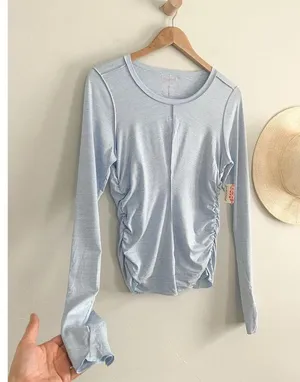FP Movement x Hatch Right On Run Blue Maternity Top Sz M thumbnail 3
