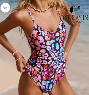 NWT Cupshe Multicolored Leopard Print O-Ring One Piece Swimsuit Sz M thumbnail 2