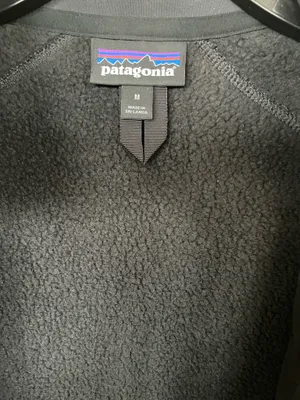 Patagonia Men’s worn wear Full Zip Fleece Jacket Black Gray Size Medium Very New thumbnail 7