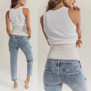 Maternity Belly Support Straight Crop Jeans thumbnail 2