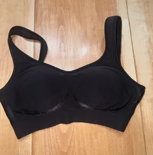 Bali Comfort Revolution Wireless Bra‎ Black Large 3488 Seamless Padded L thumbnail 1