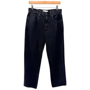 SLVRLAKE London Crop High Rise Straight‎ Leg Jeans Faded Black Size 29 USA thumbnail 2