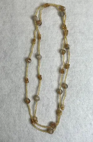Cream Beaded Necklace thumbnail 2