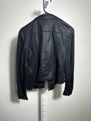P261. Express Black Women’s Moto-Style Jacket with Asymmetrical Zip small thumbnail 5
