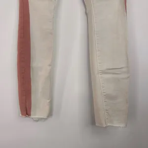 Mother Denim The Looker Ankle Fray So Far Gone White & Pink Jeans Size 25 thumbnail 4