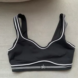 Alo Yoga Airbrush Heart Throb Bra Black/White S thumbnail 2