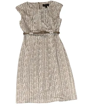 sleeveless belted dress thumbnail 1