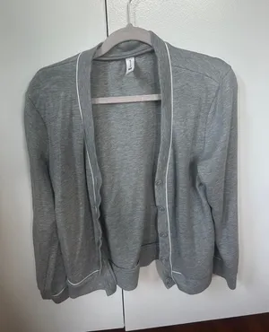 all in motion Light Gray Hoodie with White Trim thumbnail 1