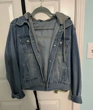 Amazon Hooded Jean Jacket thumbnail 1