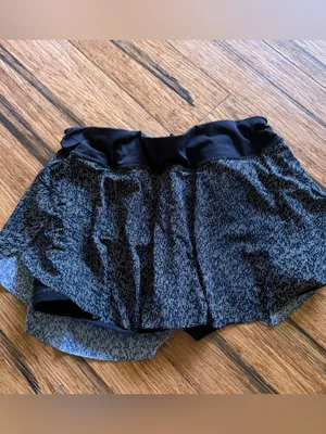 Lululemon Quick Pace Skirt 13" Soundwave White Black thumbnail 4