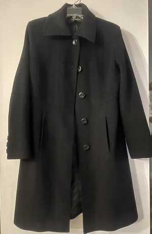 Jones New York women’s‎ wool coat Lined on the inside , Black, size 8 thumbnail 1