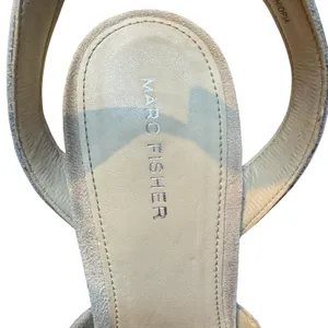 Marc Fisher Shoes Womens Size 11M‎ Beige Suede Studded Wedge Sandals Espadrille thumbnail 3