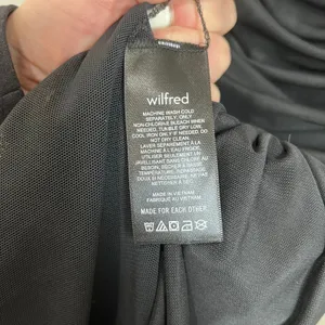 Aritzia Wilfred Winona Black Mesh Ruched‎ Dress Size M thumbnail 8