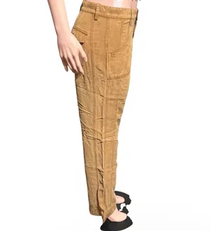 Pulp women's mid-rise butter scotch side panel Tencel bootcut pants 8/M thumbnail 6