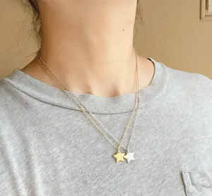 Handmade grunge y2k star swirl fully gold stainless steel chain necklace💫🌀 thumbnail 8