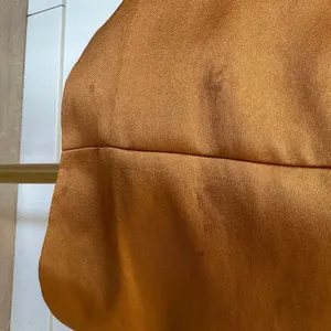Romy Copper Halter Mini Cocktail Dress MEDIUM Satin Party Backless Designer $310 thumbnail 13