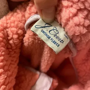 J.Crew Peachy Pink Quarter Zip Sherpa Pullover thumbnail 5
