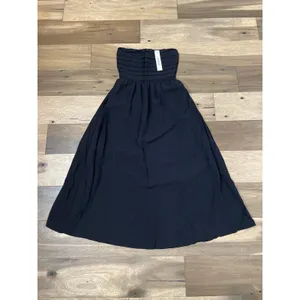 The Workshop Maxi Dress Size S Black Strapless Smocked Cotton New With Tag thumbnail 5