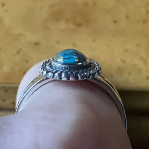 Source Unknown Mojave Turquoise Sterling Silver Southwestern Ring Size 9 thumbnail 2