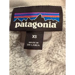 Patagonia Women Gray 1/4 Zip Fleece Pullover Geometric Diamond Knit XS 25618 thumbnail 5