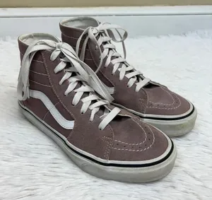 Vans Old Skool Hi Top Lavender Purple Lace Up Sneakers Unisex Womens 8 Mens 6.5 thumbnail 1
