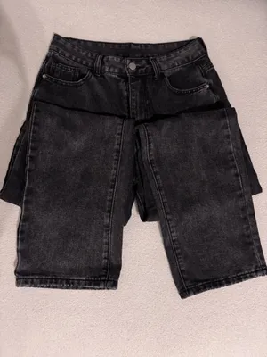 Black high waist denim jeans Size M thumbnail 2