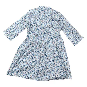 Tuckernuck Floral Drop Waist Dress Women Large Blue White Excellent Mini Pockets thumbnail 7