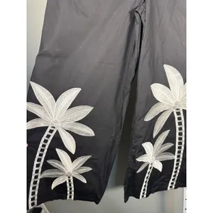 Commense Black Wide Leg Pants Size Small Stretch Resort Vacation thumbnail 4