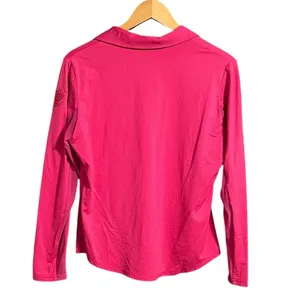 Bette & Court Swing Pink UPF 50 Quarter Zip Golf Top Moisture Wicking Large thumbnail 7
