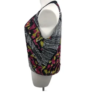 Bisou Bisou black pink sleeveless halter top thumbnail 4