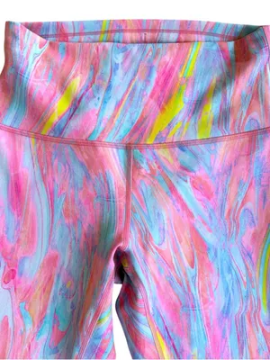 EUC Lululemon Wunder Train High Rise Leggings Prism Marble Multi Size 6 Rtl. $98 thumbnail 6