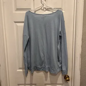 Hollister Long Sleeve Top High Low Dolman Sleeve ‎ Light Blue M/L Oversized Fit thumbnail 5