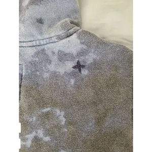 Hollister Hoodie Women Size Small Blue Tie-Dye Long Sleeve Pullover Logo FLAW thumbnail 9