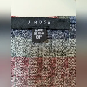 J. Rose Meoimi Knit Dress Flared Trumpet Sleeve Stripes Boho Sz 8P EUC thumbnail 4