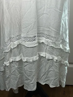 Petal & Pup White Chelsea Dress Cottagecore Midi Dress US 4 thumbnail 4