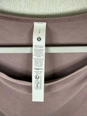 Lululemon Drapey Softstreme Off-the-Shoulder Long Sleeve Mauve Small thumbnail 3