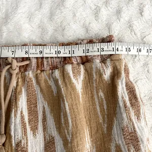 Aerie Tan Tribal Jacquard High Waisted Cotton Pull-on Summer Beach Shorts M thumbnail 6
