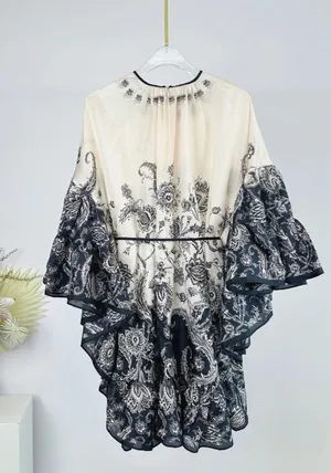 Zimmermann Mini Dress Silk boho flutter sleeve size 2 M/L thumbnail 5