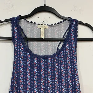 Matilda Jane Blue Floral Beyond The Horizon Racerback Tunic Tank Top Medium thumbnail 2