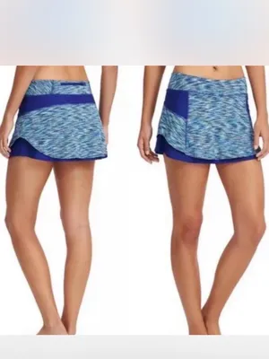 Athleta Blue Multicolor‎ Space-Dye Skort thumbnail 3