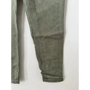 NWT Halara Mineral Green Ribbed High Waisted Tummy Control 7/8 Leggings Large thumbnail 5