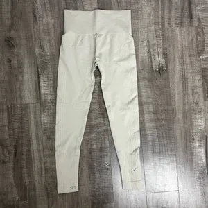 SET Active Seamless Leggings Light Oatmeal Beige Size Small thumbnail 4