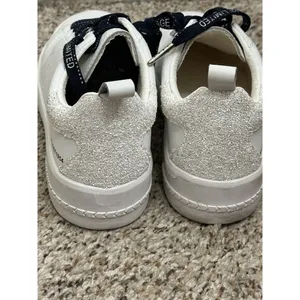 Vintage Havana Grant Silver Glitter White Leather Sneakers 6 thumbnail 4