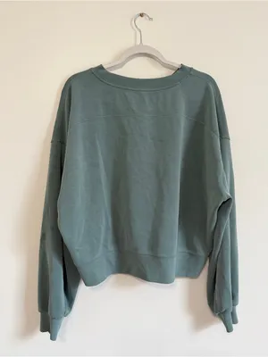 Lululemon Softstreme Perfectly Oversized Cropped Crew Medium Forest Size Medium thumbnail 5