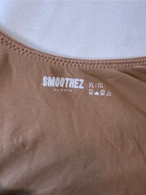 Aerie Smoother Extra Large Beige Long Sleeve Bodysuit New W/out Tag thumbnail 3