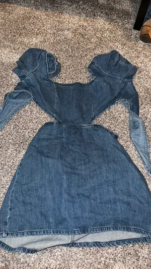 Show Me Your Mumu Denim Cutout Dress thumbnail 3